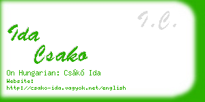 ida csako business card
