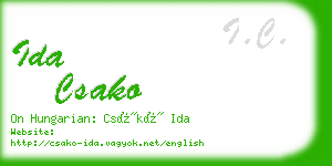 ida csako business card